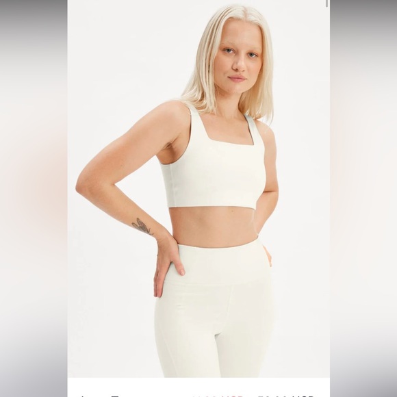 Girlfriend Collective Tommy Bra Ivory Small - Picture 1 of 3